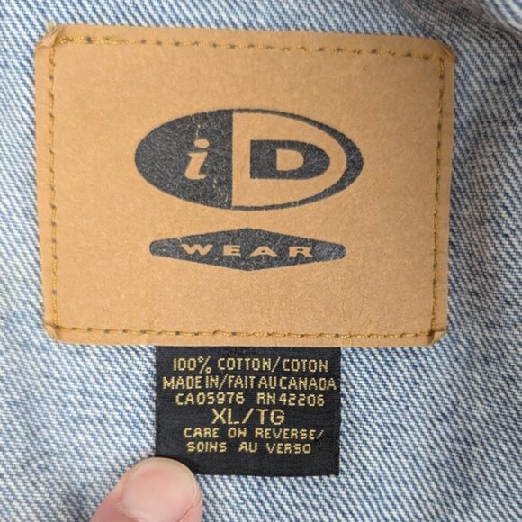 Harley Davidson Vintage Jean Jacket XL Owners Group 1983-1998 Leather Collar HOG - Picture 10 of 15